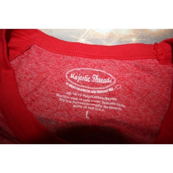 NWT! Majestic Threads Women LG Chicago Bulls NBA Basketball‎ 3/4 Sleeve Wade #3 - Picture 8 of 10